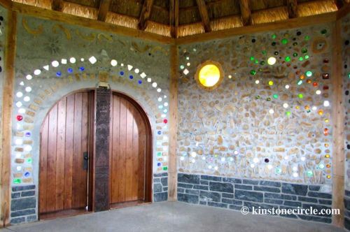 Kinstone cordwood chapel interior