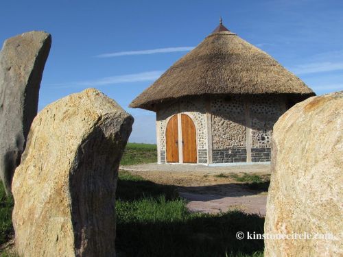 Kinstone cordwood chapel on a sunny spring day the stones are known as the monks