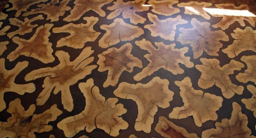 Cordwood Flooring from FB page of Woodworking Ideas precisionfloorcrafters.com end grain cypress.jpg